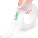 EZlifego Double Sided Tape Heavy Duty, Extra Large & Tough Adhesive Mounting Tape, Multipurpose Nano Tape Picture Hanging Strips, Removable Sticky Poster Tape for Walls Decor Carpet Tape(Clear,9.85FT)